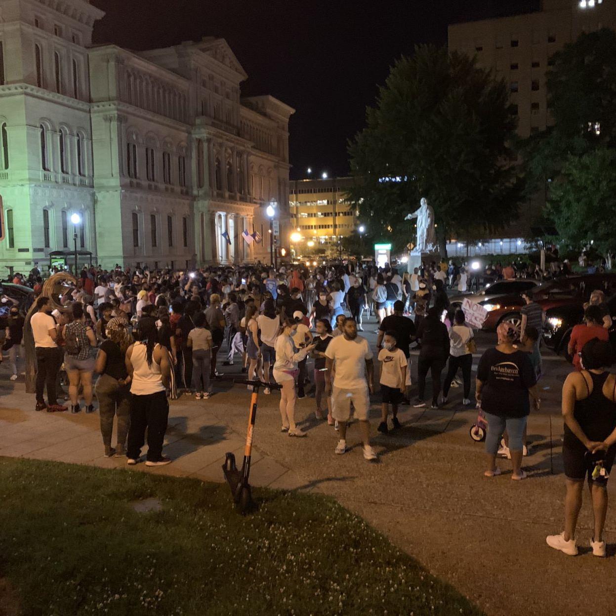 Protesters gather in downtown Louisville demanding justice for Breonna Taylor